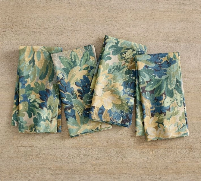 Lush Botanical Cotton/Linen Napkins - Set of 4