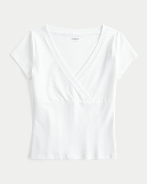 Wrap V-Neck Baby Tee