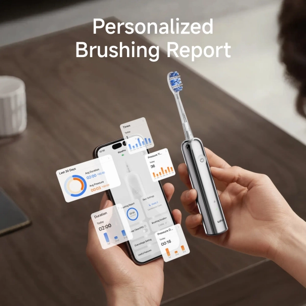Wave Pro Electric Toothbrush with 2 Heads and Storage Bag