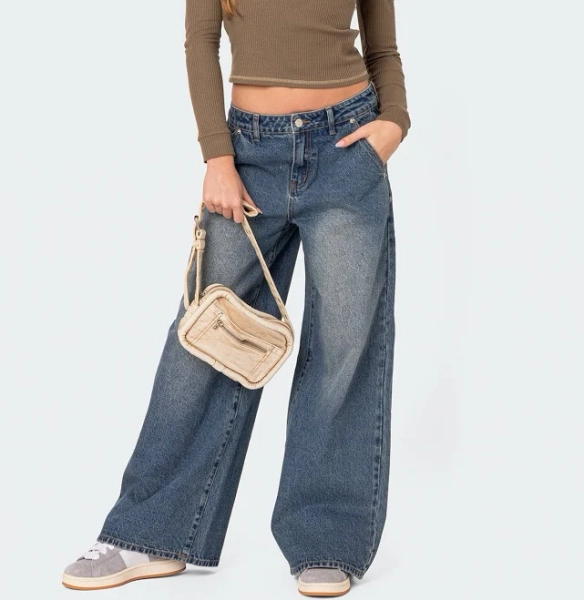 Edikted Women's Super Baggy Wide-Leg Jeans