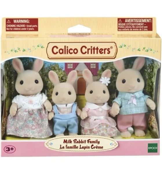 Calico Critters Milk Rabbit Family Collectible Doll Figures