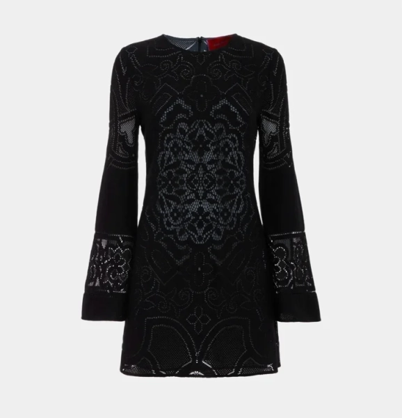 Robe Lacey Mini Supremes Swing Solid Black Noir - La DoubleJ | Galeries Lafayette