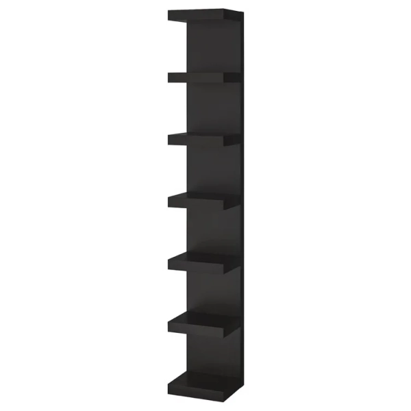 LACK Wall shelf unit - black-brown 30x190 cm