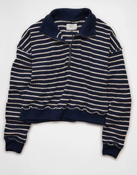 AE Half-Zip Waffle Fleece Sweatshirt