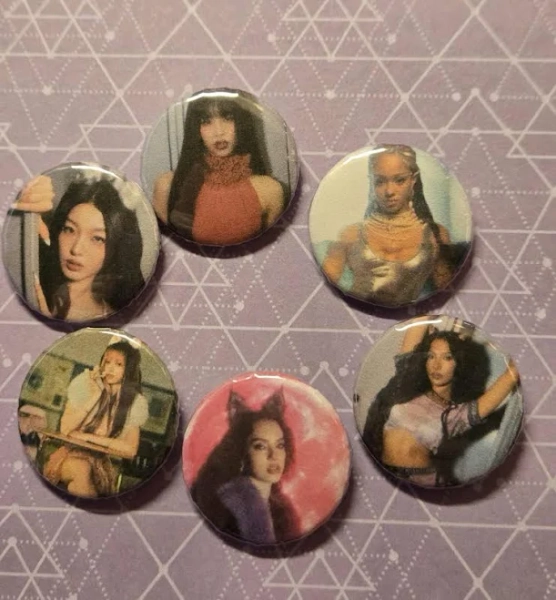 Katseye x Monster High Button Pin Set of 6