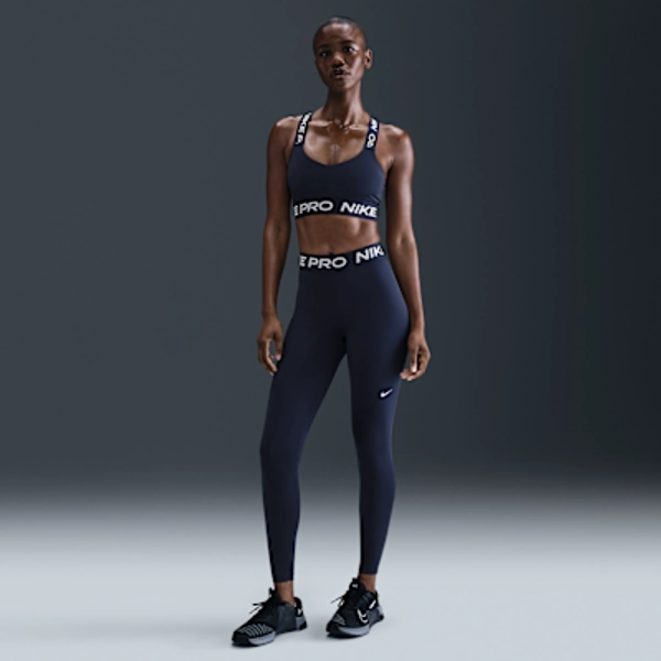 Nike Pro Women's Mid-Rise Mesh-Paneled Leggings