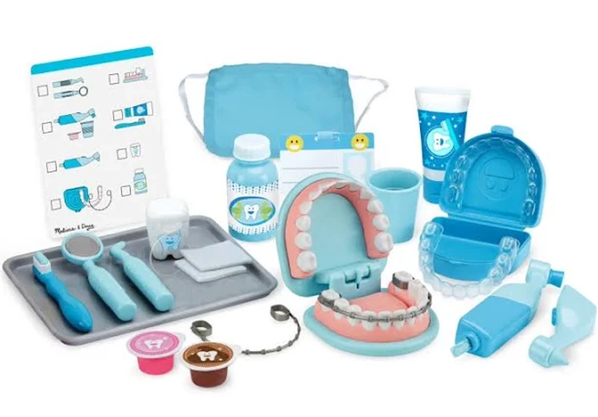 Melissa & Doug Super Smile Dentist Kit With Pretend Play Set Of Teeth