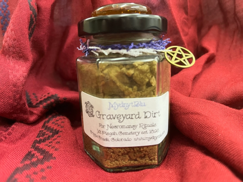 Graveyard Dirt Cripple Creek, CO - Glass Jar Moonlight Charged