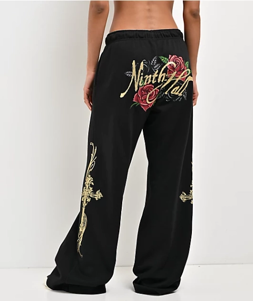 Ninth Hall MTT Black Bootcut Sweatpants