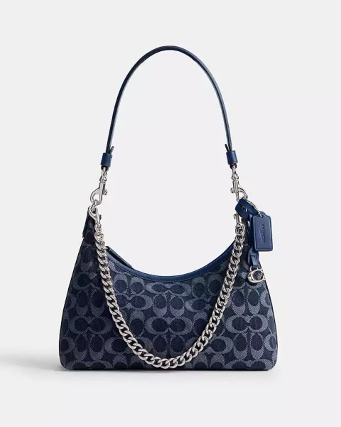 Silver/Deep Blue Multi Juliet Shoulder Bag 25 In Signature Denim