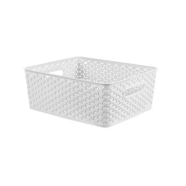 Brightroom Y-Weave Medium Decorative Storage Basket