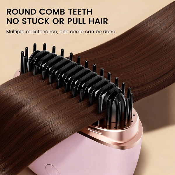 Mini Portable Cordless Hair Straightener, Hot Comb Hair Straightener for Women, Type-C Rechargeable, Portable, Ideal for Christmas Gift