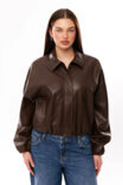 Brown leather jacket