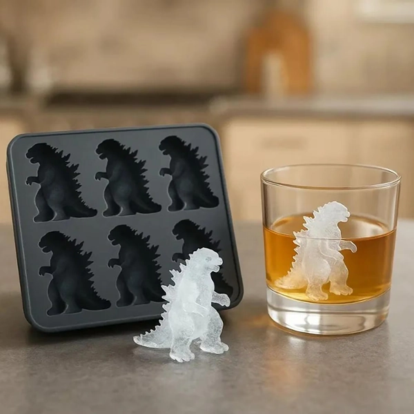 Creative Dinosaur Godzilla Ice Cube Silicone Mold Cartoon Dinosaur Ice Box Ice Compartment Home Mould