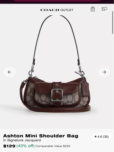 Ashton Mini Shoulder Bag In Signature Jacquard