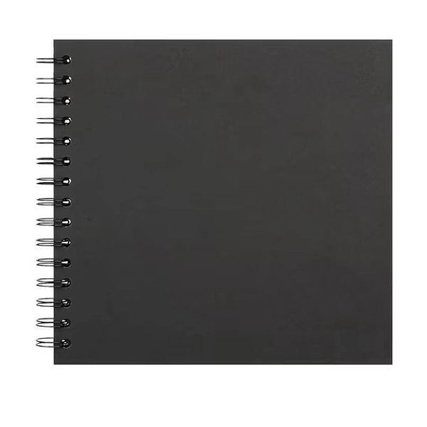 Scrapbook Album, Notebook, Qyaukm 1Pc Scrapbook 7 X 7 Inch Diy Scrapbook Album 20 Pages Hardcover Kraft Paper Scrap Book Photo Albums Memory Book for Wedding and Anniversary Family (Black)