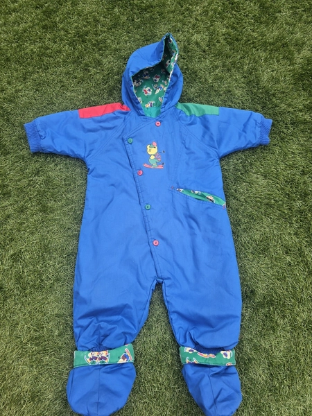 Vintage 1980's St Michael Boys Snowsuit Age 6 Months Blue