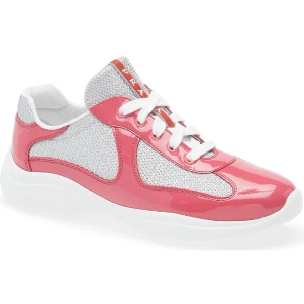 Prada Women's America's Cup Low-Top Biker Fabric Sneakers