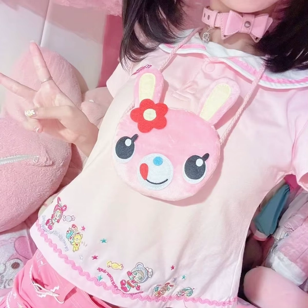 Japanese Original Cartoon Mp Plush Bag Hanging Neck Bag Cute Sweet Girl Coin Purse Y2k Accessories Necklace for Women - AliExpress 36