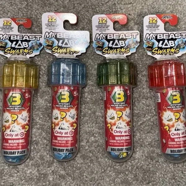 Mr Beast HOLIDAY PACK Mr. Beast Lab Set Of 12 Micro Mystery Hyper Fusion Beasts - New Home