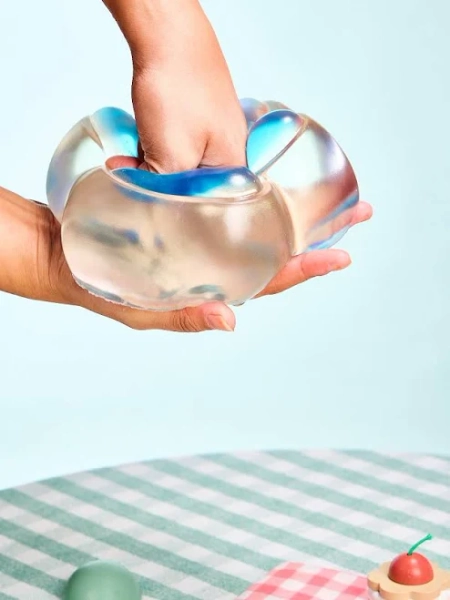 Taba Squishy Jumbo Transparent-Blue Paw Squeeze Toy