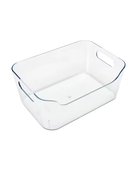 Small Cut Out Edge Storage Tub - Clear - Clear - One Size