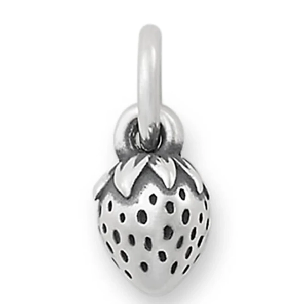 James Avery Sterling Silver Mini Strawberry Charm
