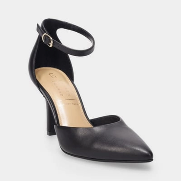 LC Lauren Conrad Enzya Women's Ankle Strap Dress Pumps, Size: 5, Black