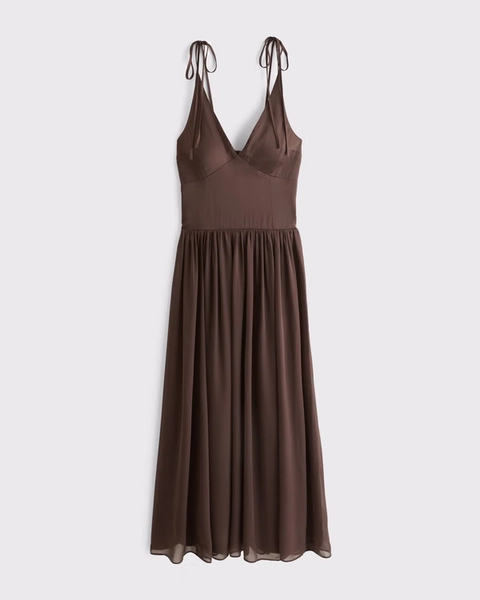 Bra-Free Tie-Strap Maxi Dress