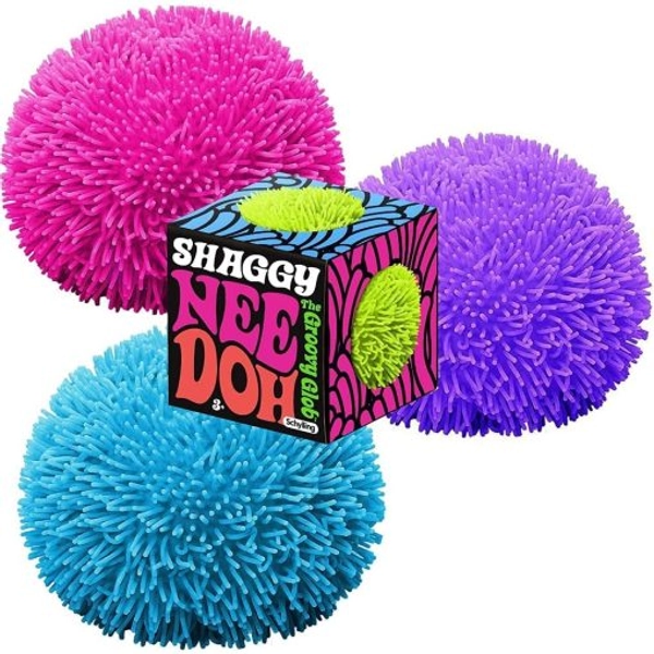 NeeDoh Shaggy Ball – Neon Squishy – 3 Pack – NEEDOH Sensory Toys Website