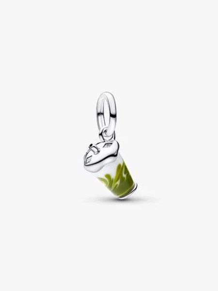 Iced Matcha Latte Murano Glass Dangle Charm | Pendant | Sterling silver | Pandora US
