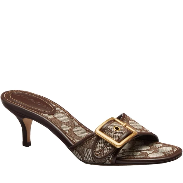 Coach Women's Margot Signature Jacquard Slide Sandals