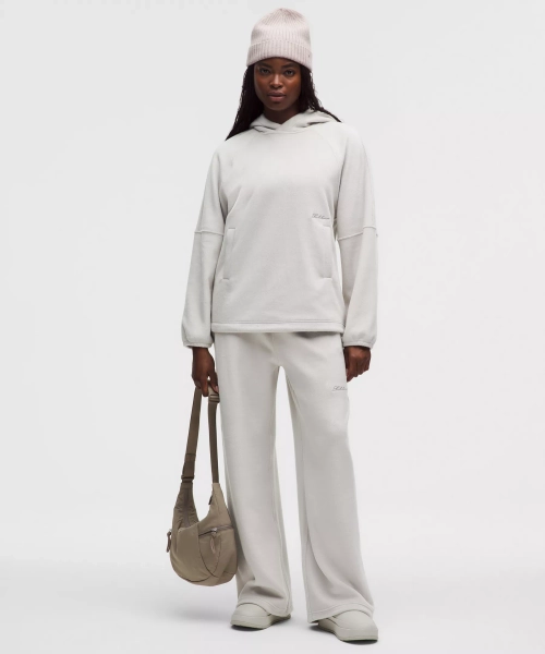Plush Velour Mid-Rise Pant - Dove Grey - L