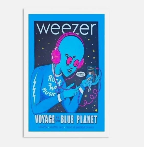 Weezer on Oct 4 2024 Climate Pledge Arena Seattle WA Poster