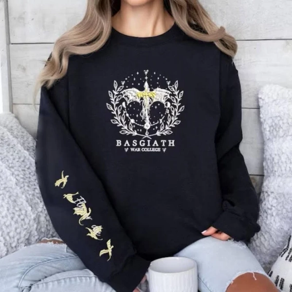 Fourth Wing Dragon Rider Embroidered Sweatshirt