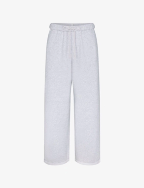 Classic Straight-Leg Cotton-Fleece Trousers - LIGHT HEATHER GREY - XXS