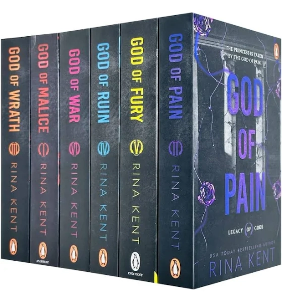 Legacy of Gods Series 6 Books Collection Set by Rina Kent (God of Pain, God of Fury, God of Ruin, God of War, God of Malice and God of Wrath)