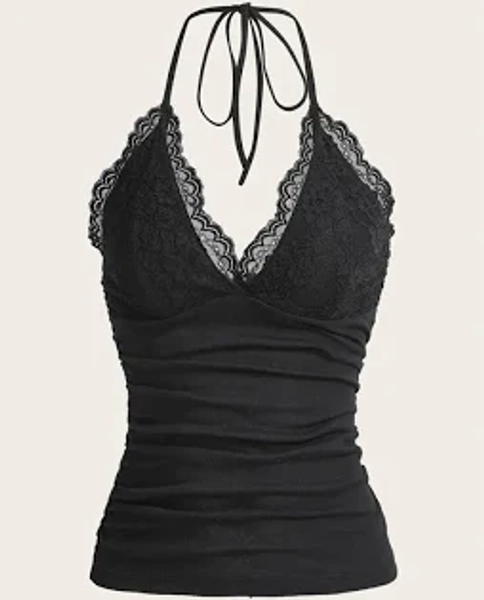 Goth Backless Ruched Crop Top