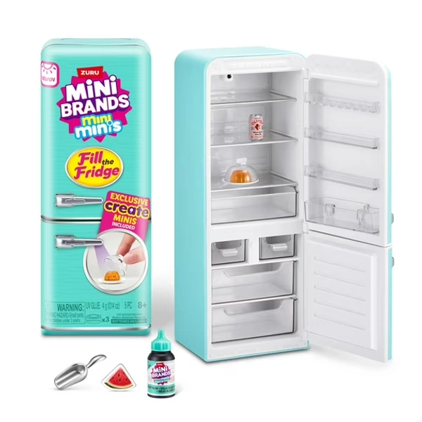Mini Brands Fill the Fridge Playset (Assorted) Collectible Blind Novelty and Gag Toy by ZURU