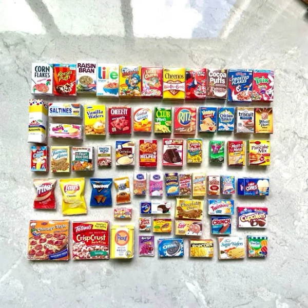 1:12 Miniature Boxed FOOD Items