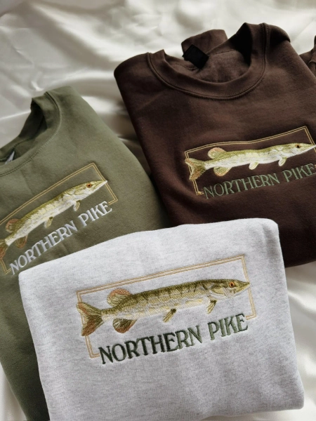 Embroidered Northern Pike Sweatshirt