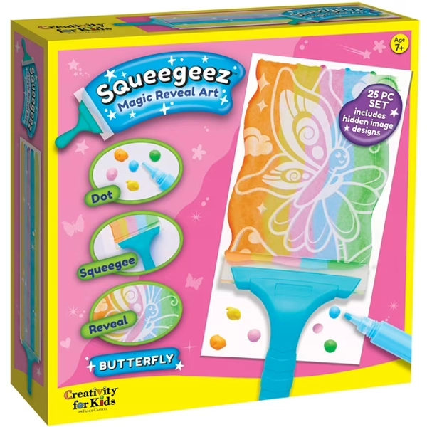 Creativity for Kids Squeegeez Magic Reveal Craft Kit: Butterfly Unisex Kids Crafts for Ages 7-12+