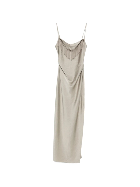 Nanushka robe mi-longue Rachana à franges | XXS