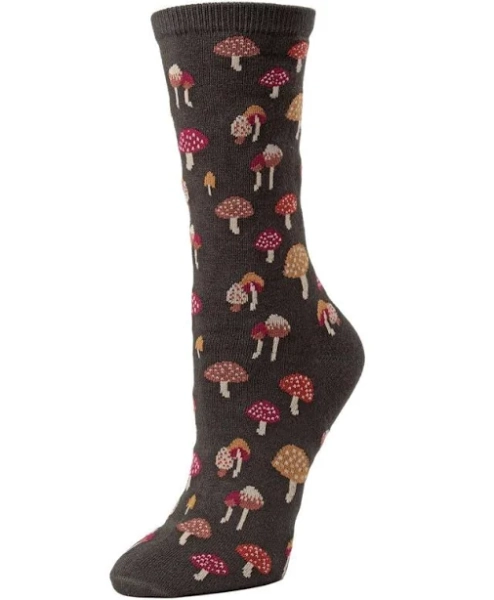 Women's Mushroom Field Bamboo Blend Crew Sock