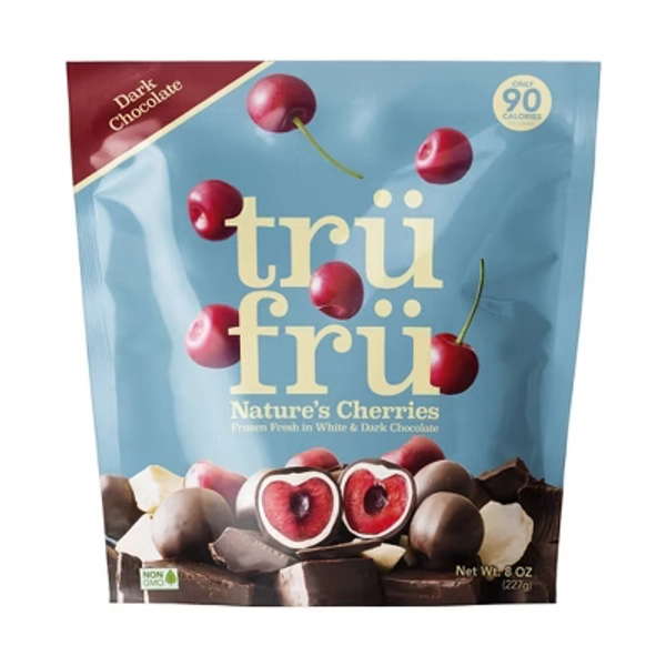 Tru Fru White & Dark Chocolate Frozen Whole Cherries   - 8oz