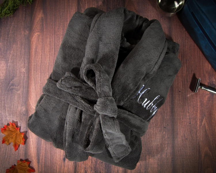 Personalized Robe Custom Birthday Gift for Him, Cozy Fleece Robe, Birthday Present, Monogrammed Gift For Guys, Custom Name Fleece Robe Gift
