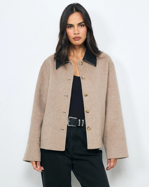 Maya Double Faced Wool Blend Jacket