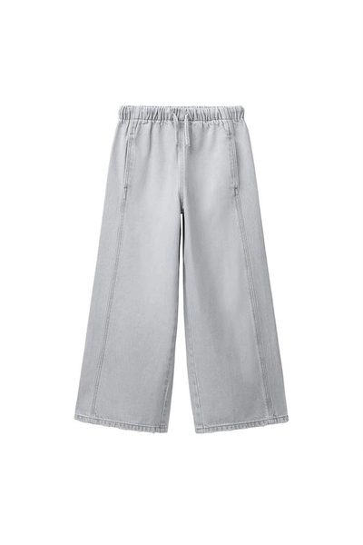 WIDE LEG JEANS WITH DRAWSTRINGS