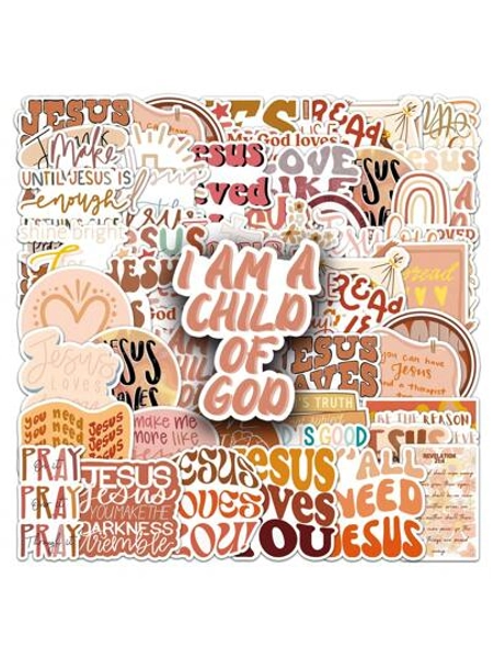50pcs/Pack Bohemian JD Character English Graffiti Stickers, Reusable Stickers Suitable For Holiday Decorations Like Halloween, Christmas, Easter, DIY On Water Cups, Laptops, Skateboards, Vibrant Aesthetic Graffiti Set For Journals, Scrapbooks, Party Supplies, Great For Winter, New Year
