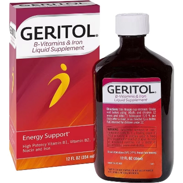 Geritol Liquid Energy Support with Ferrex Tonic - 12  oz